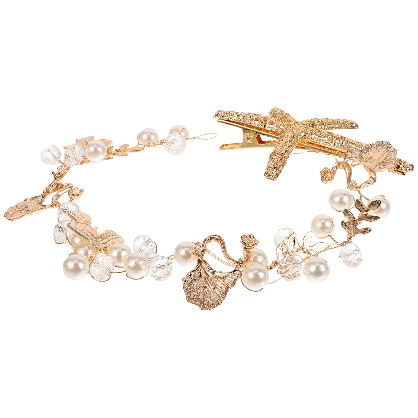 Pearl Crown Headband Hair Accessories Wedding Nautical Sea Star Gold D2428 Lightweight Practical Easy Wear Beautiful
Pearl Crown Headband Hair Accessories Wedding Nautical Sea Star Gold D2428 Lightweight Practical Easy Wear Beautiful