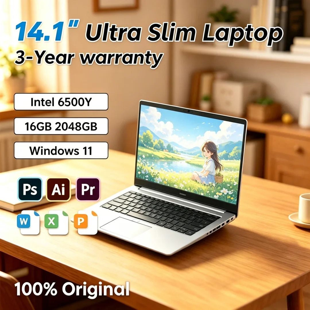 2026 Resplendent Agile Portable 14.1 Inch Laptop Intel 6500Y 32GB RAM 2TB SSD 5000mAh Windows 11 Fingerprint Unlock Luxe
2026 Resplendent Agile Portable 14.1 Inch Laptop Intel 6500Y 32GB RAM 2TB SSD 5000mAh Windows 11 Fingerprint Unlock Luxe
