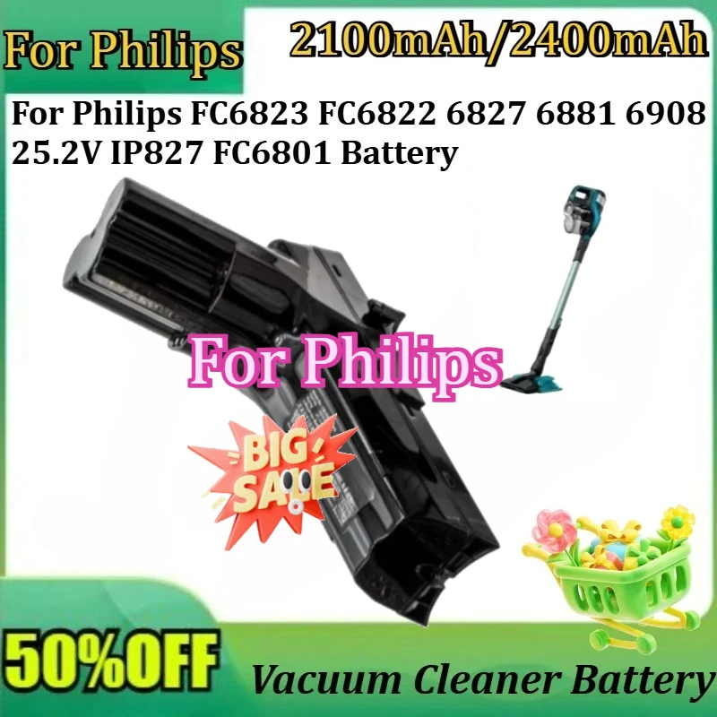 New IP822 18V 25V Vacuum Cleaner Battery for Philips FC6823 FC6822 6827 6881 6908 25.2V IP827 FC6801 Battery
New IP822 18V 25V Vacuum Cleaner Battery for Philips FC6823 FC6822 6827 6881 6908 25.2V IP827 FC6801 Battery