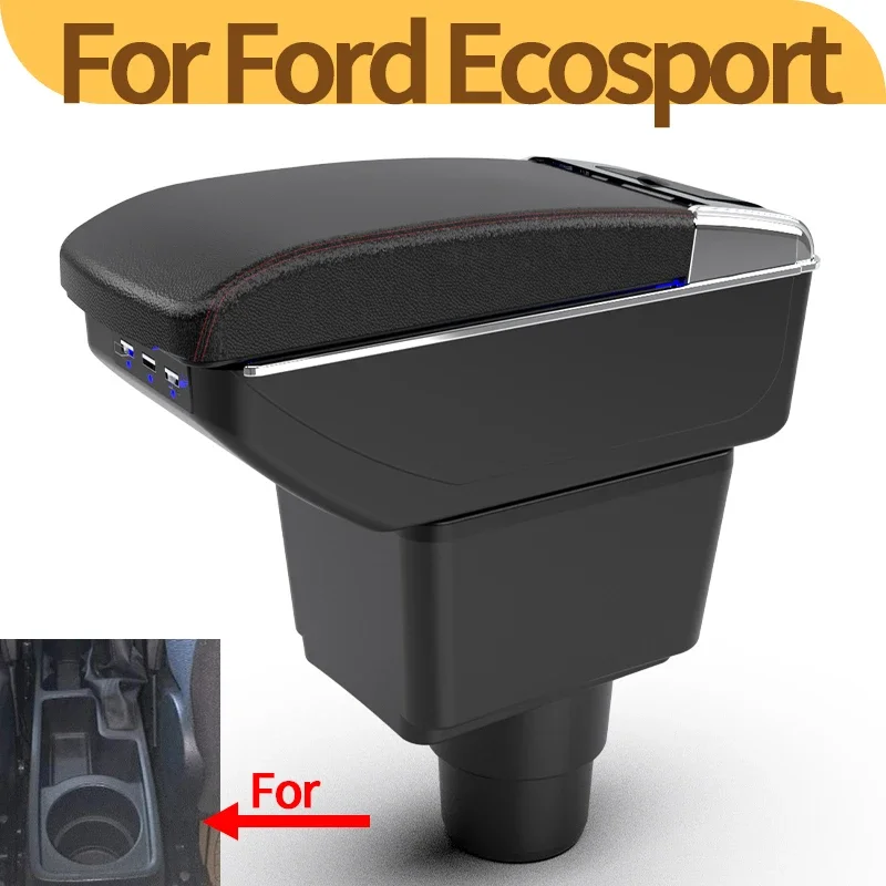 Для Ford EcoSport 2018-2024 автомобильная центральная консоль, модификация интерьера, подлокотник, двухслойный ящик для хранения, автомобильные аксессуары, USB
Для Ford EcoSport 2018-2024 автомобильная центральная консоль, модификация интерьера, подлокотник, двухслойный ящик для хранения, автомобильные аксессуары, USB