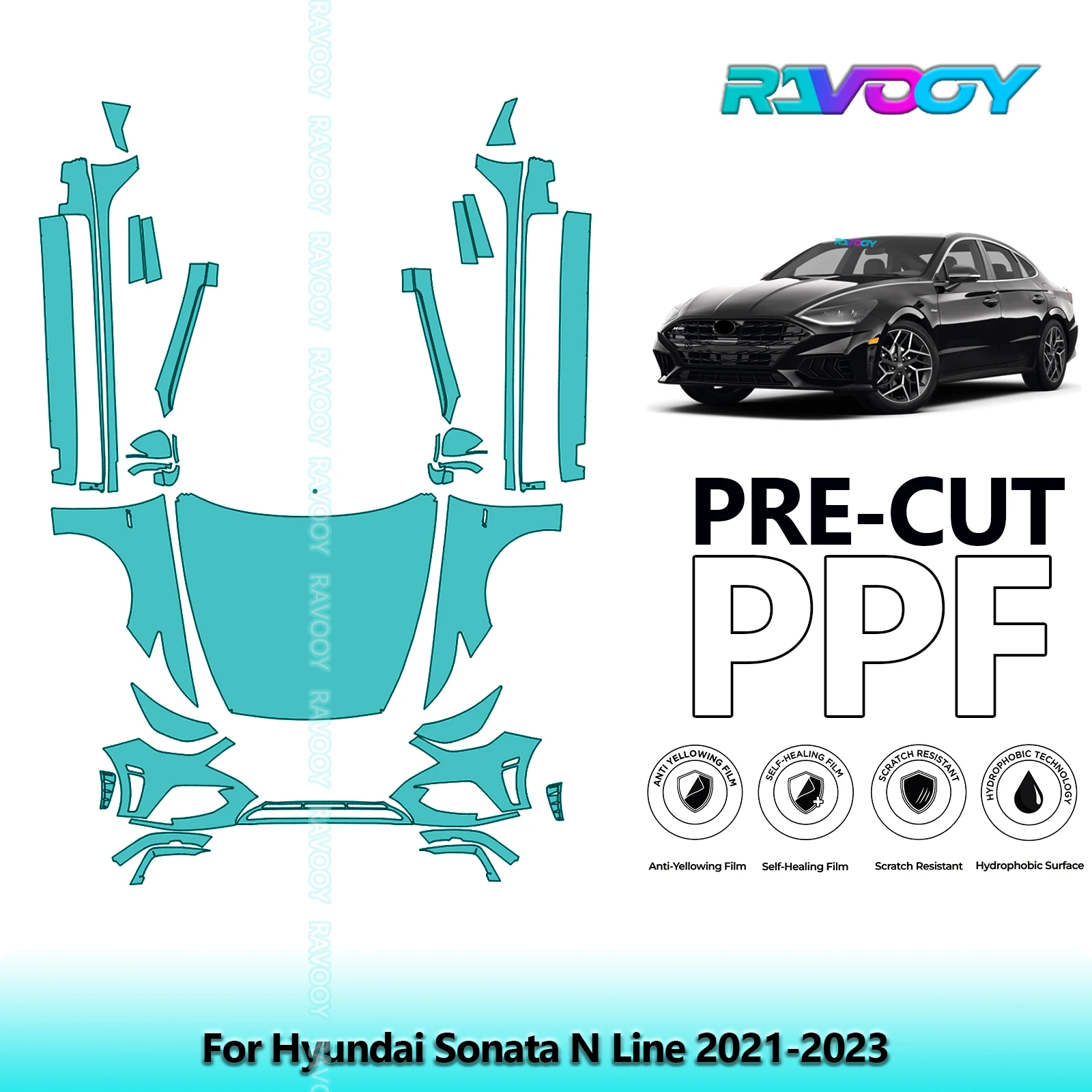 8.5Mil Precut Paint Protection Film PPF Clear Bra Front Kit+Rockers For Hyundai Sonata N Line 2021-2023
8.5Mil Precut Paint Protection Film PPF Clear Bra Front Kit+Rockers For Hyundai Sonata N Line 2021-2023