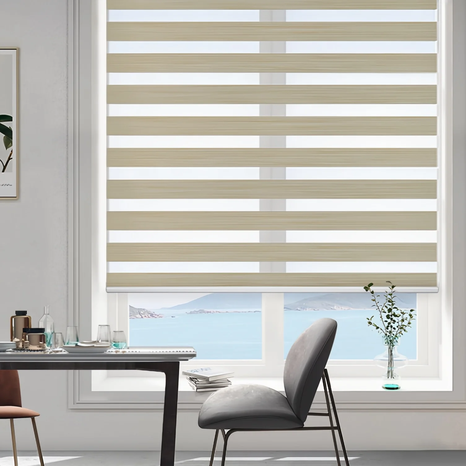 High-quality Custom-sized Plain Smart Zebra Blinds Electric Blackout Curtains with Plastic Built-In Installation
High-quality Custom-sized Plain Smart Zebra Blinds Electric Blackout Curtains with Plastic Built-In Installation