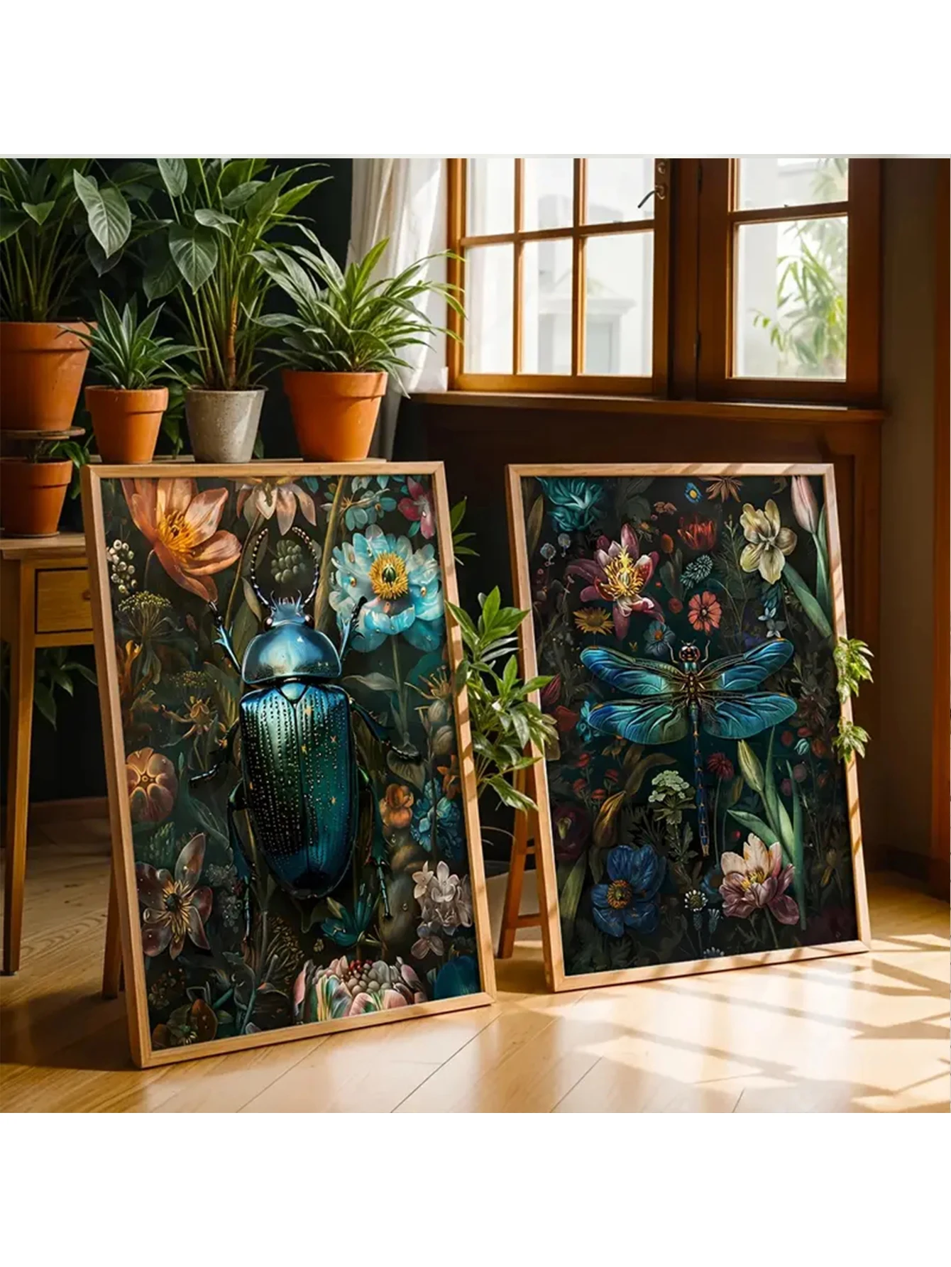2pcs/Set Retro Canvas Posters Beetles Dragonflies Flowers Wall Art Prints Spring Animal-themed Paintings Bedroom Home Decor 
2pcs/Set Retro Canvas Posters Beetles Dragonflies Flowers Wall Art Prints Spring Animal-themed Paintings Bedroom Home Decor