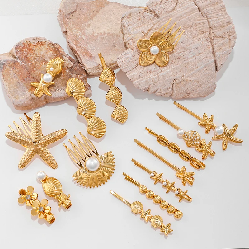 Ocean Style Headwear Trendy Starfish Hair Clips For Women Girls Luxury Temperament Hair Clips Daily Hair Accessories Gifts
Ocean Style Headwear Trendy Starfish Hair Clips For Women Girls Luxury Temperament Hair Clips Daily Hair Accessories Gifts