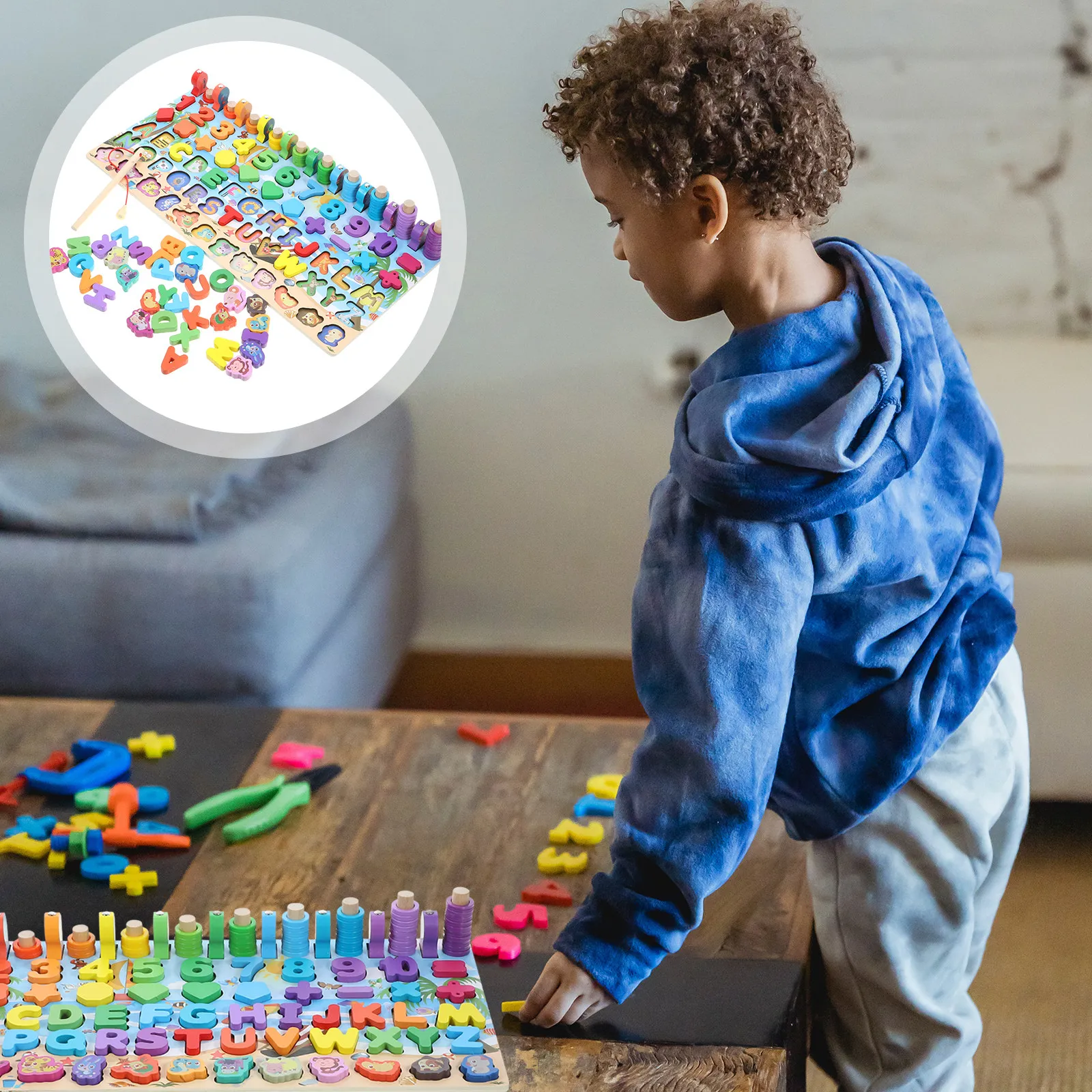 1Set Wooden Early Education Digital Puzzle Bricks for Kids Magnetic Fishing Game for Hand Eye Coordination Color Recognition
1Set Wooden Early Education Digital Puzzle Bricks for Kids Magnetic Fishing Game for Hand Eye Coordination Color Recognition