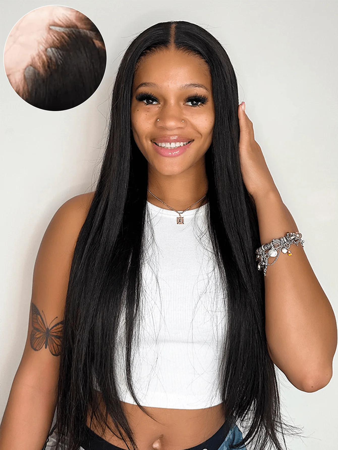 Ready To Wear Human Hair Pre Plucked Pre Cut 13x4 HD Transparent Lace Front Brazilian Virgin Wigs Human Hair For Women Straight Lace Frontal Wigs 180% Density Natural Black Color Designed specifically for black women
Ready To Wear Human Hair Pre Plucked Pre Cut 13x4 HD Transparent Lace Front Brazilian Virgin Wigs Human Hair For Women Straight Lace Frontal Wigs 180% Density Natural Black Color Designed specifically for black women