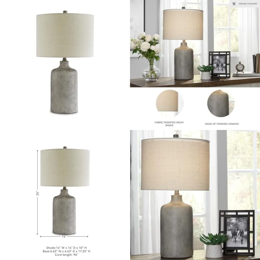 Linus Modern 25" Ceramic Table Lamp, Natural Stone Finish
Linus Modern 25" Ceramic Table Lamp, Natural Stone Finish