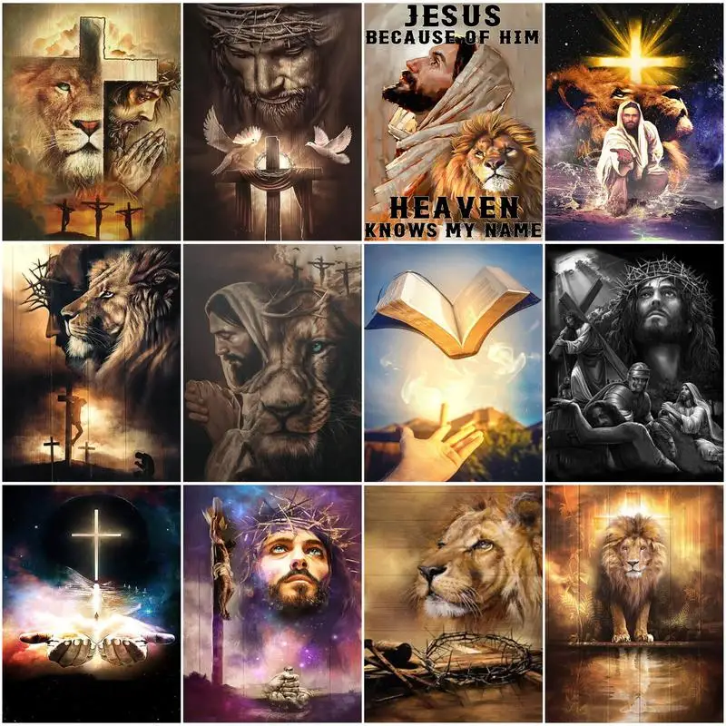 PhotoCustom 5D DIY Diamond Painting cross Lion Full Square Diamond Embroidery Full Set Animals Rhinestone Pictures Diamond Art
PhotoCustom 5D DIY Diamond Painting cross Lion Full Square Diamond Embroidery Full Set Animals Rhinestone Pictures Diamond Art