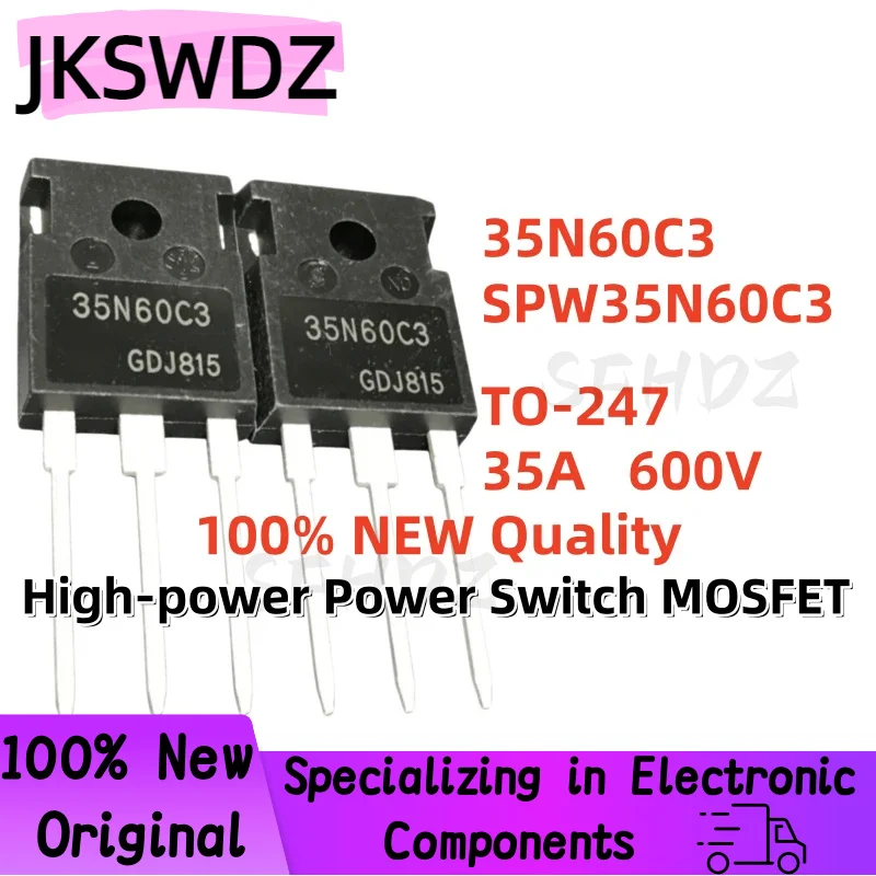 5/10/20PCS 100% NEW Quality 5N60C3 SPW35N60C3 TO-247 High-power Power Switch MOSFET 35A 600V
5/10/20PCS 100% NEW Quality 5N60C3 SPW35N60C3 TO-247 High-power Power Switch MOSFET 35A 600V