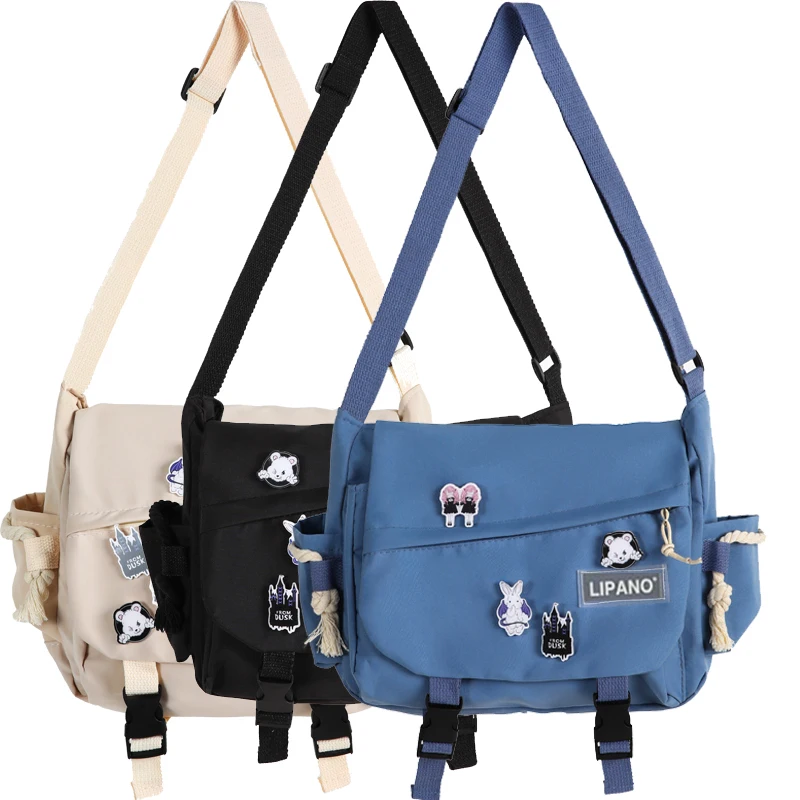 Large Capacity Crossbody Bags for Teenager Girls Men Shoulder Harajuku Messenger Student School Bags Sac Nylon Handbags
Large Capacity Crossbody Bags for Teenager Girls Men Shoulder Harajuku Messenger Student School Bags Sac Nylon Handbags