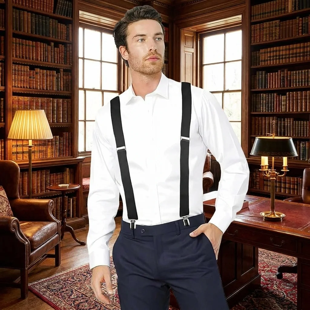 New Fashion High Quality Portable Durable Men's Wear Solid Color Suspenders Adjustable Unisex Clip-On Suspenders Y-Back Braces
New Fashion High Quality Portable Durable Men's Wear Solid Color Suspenders Adjustable Unisex Clip-On Suspenders Y-Back Braces