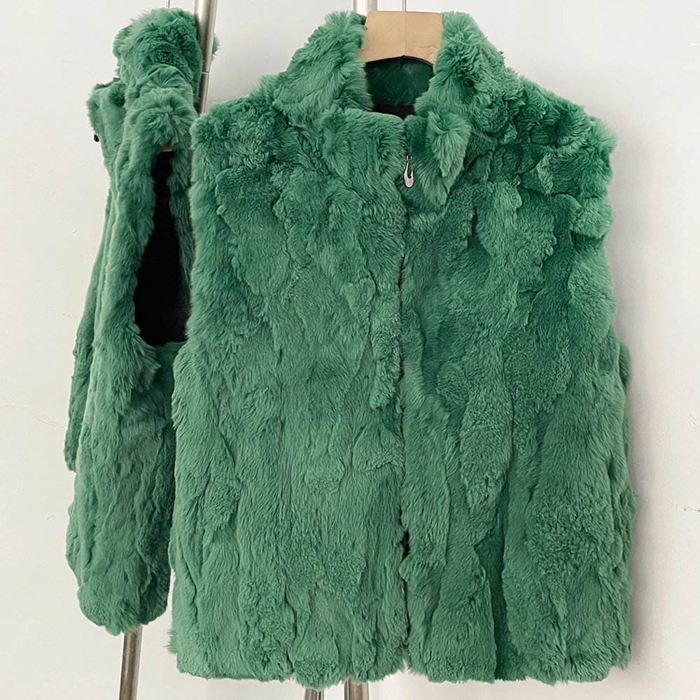 OFTBUY Lady Vest Zipper Natural Fur Vest Women's Real Rex Rabbit Fur Jacket Waistcoat Autumn Winter Sleeveless Natural Fur Coat
OFTBUY Lady Vest Zipper Natural Fur Vest Women's Real Rex Rabbit Fur Jacket Waistcoat Autumn Winter Sleeveless Natural Fur Coat