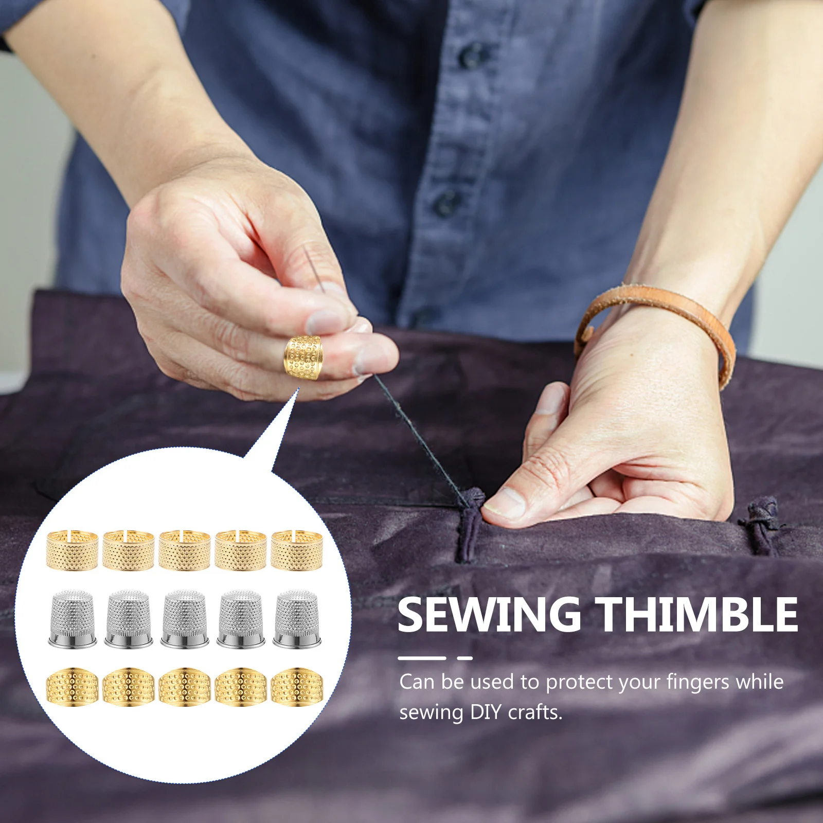 15Pcs Sewing Finger Protector Thimble Durable Metal Lightweight for Quilting Embroidery Needlework Sewing Thimbles
15Pcs Sewing Finger Protector Thimble Durable Metal Lightweight for Quilting Embroidery Needlework Sewing Thimbles