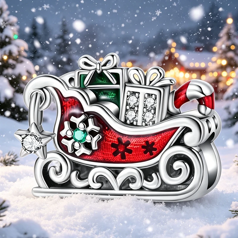 2026 New 925 Sterling Silver Christmas Sled Charms beads Fit 3mm Original Bracelet DIY Women Exquisite Christmas Jewelry Gifts
2026 New 925 Sterling Silver Christmas Sled Charms beads Fit 3mm Original Bracelet DIY Women Exquisite Christmas Jewelry Gifts