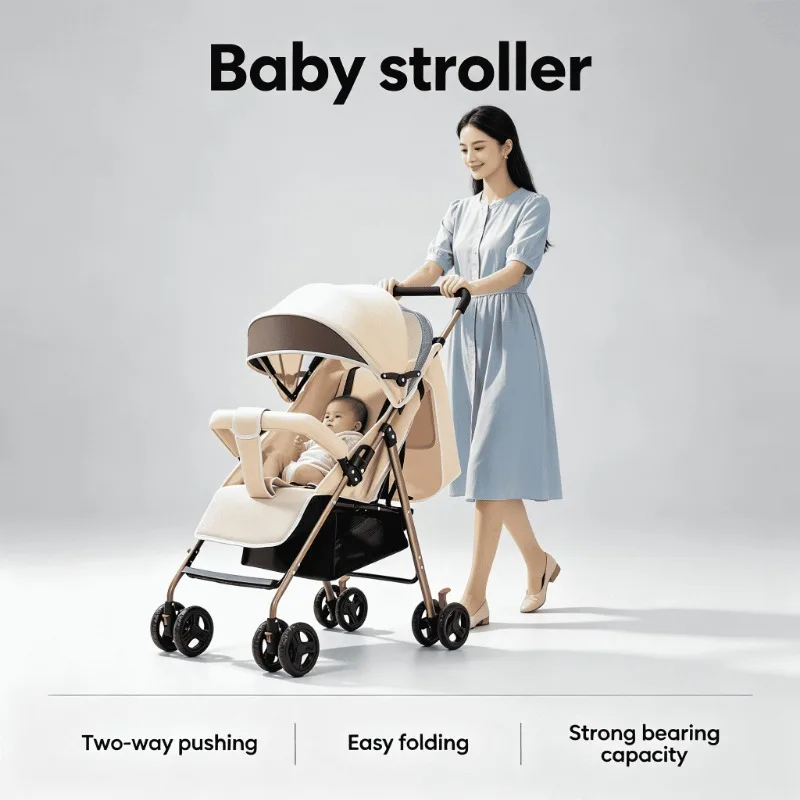Lightweight Foldable Baby Stroller - One-Hand Fold Adjustable Recline Shock Absorbing Newborn to Toddler Compact Travel Design
Lightweight Foldable Baby Stroller - One-Hand Fold Adjustable Recline Shock Absorbing Newborn to Toddler Compact Travel Design