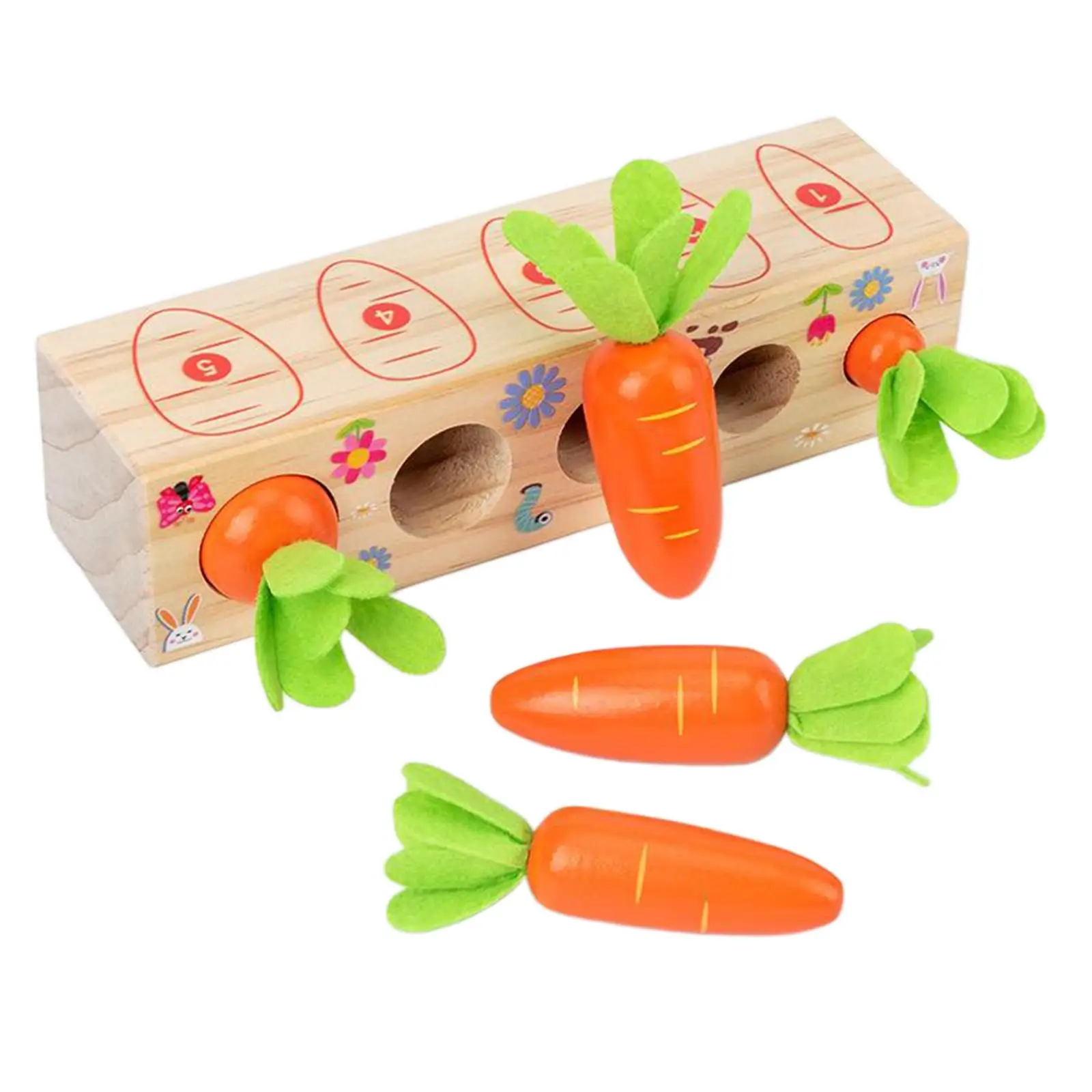 Educational Wood Plucking Carrots Game Toy, Wooden Matching Puzzle,size Shape Sorting Games, for 4-6 Years Old
Educational Wood Plucking Carrots Game Toy, Wooden Matching Puzzle,size Shape Sorting Games, for 4-6 Years Old