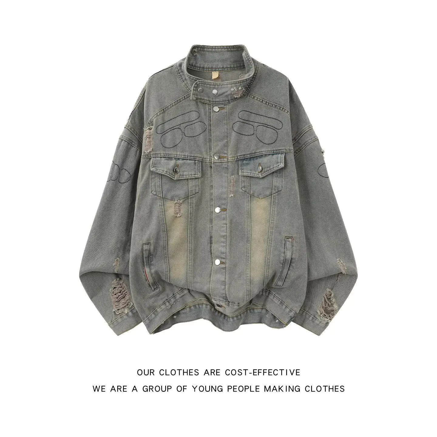 Американская джинсовая куртка в стиле ретро для мотоциклистов, свободного кроя, повседневная, стильная, крутая верхняя одежда
Американская джинсовая куртка в стиле ретро для мотоциклистов, свободного кроя, повседневная, стильная, крутая верхняя одежда