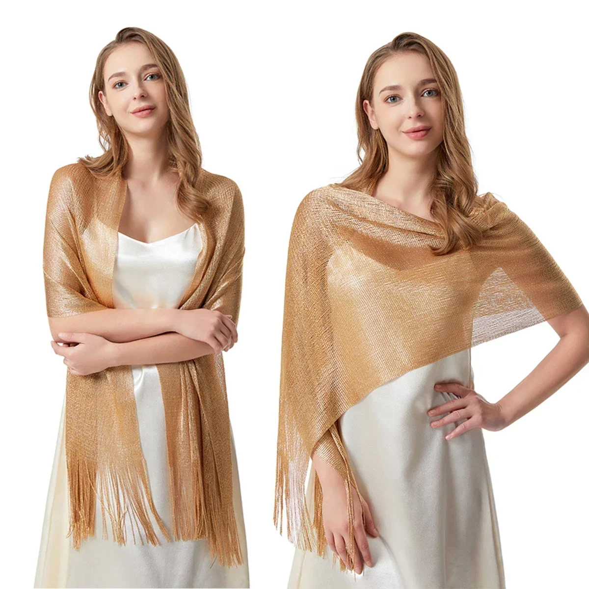 Sparkling Metallic Scarf Women Evening Party Shawl Gold Silver Shiny Shawls Bridal Bridesmaid Wedding Wrap Apparel Accessory
Sparkling Metallic Scarf Women Evening Party Shawl Gold Silver Shiny Shawls Bridal Bridesmaid Wedding Wrap Apparel Accessory