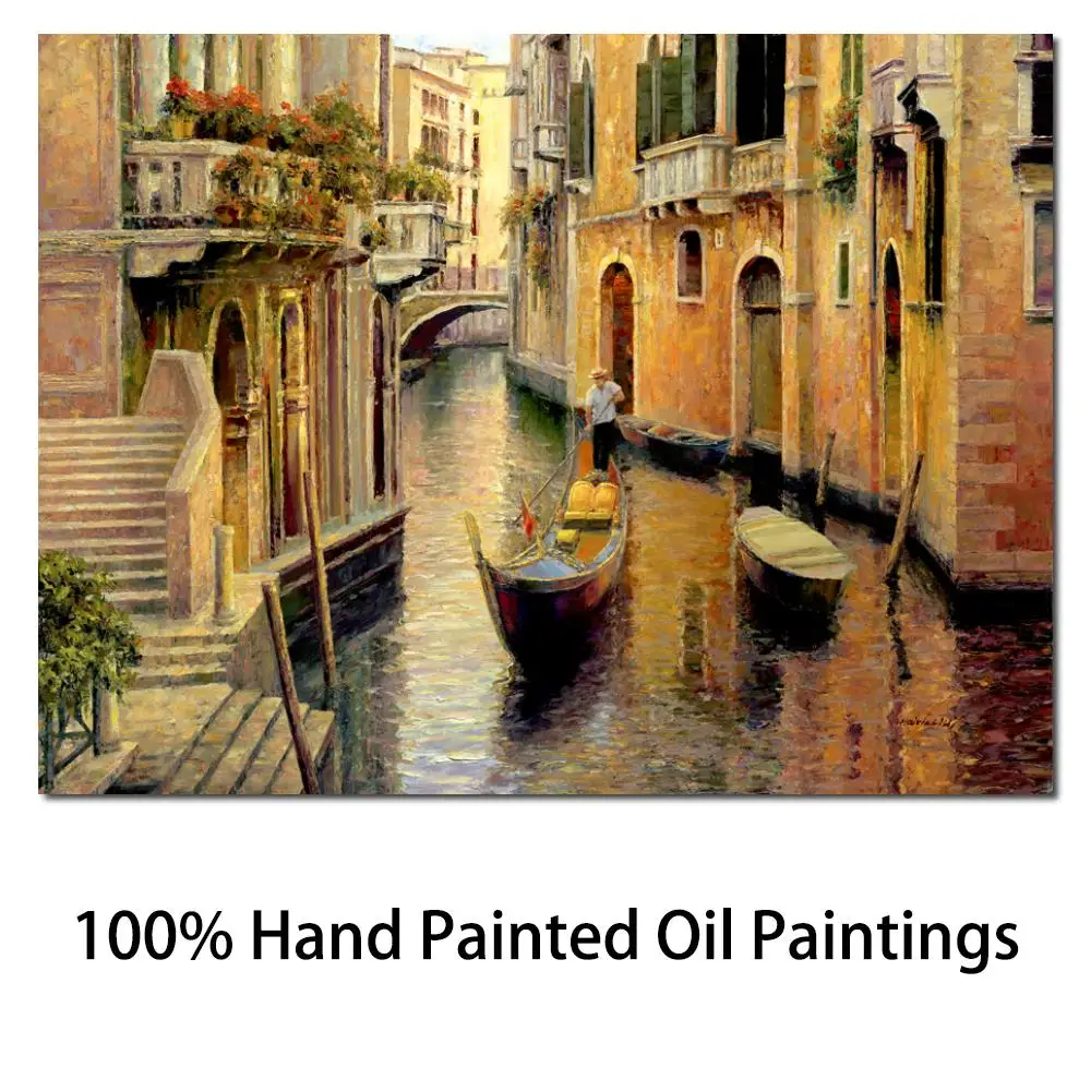 Venice Canvas Wall Art Handmade Golden Painting for Living Room Decor Evening Gondola Cityscape Modern Artwork High Quality
Venice Canvas Wall Art Handmade Golden Painting for Living Room Decor Evening Gondola Cityscape Modern Artwork High Quality