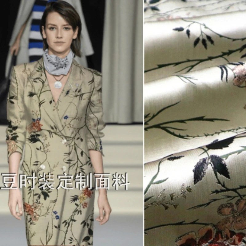 Yarn Dyed Brocade Jacquard Fabric Flower Bird Suit Coat Dress Clothing European Brand Fashion Design Wholesale Cloth by Meter
Yarn Dyed Brocade Jacquard Fabric Flower Bird Suit Coat Dress Clothing European Brand Fashion Design Wholesale Cloth by Meter