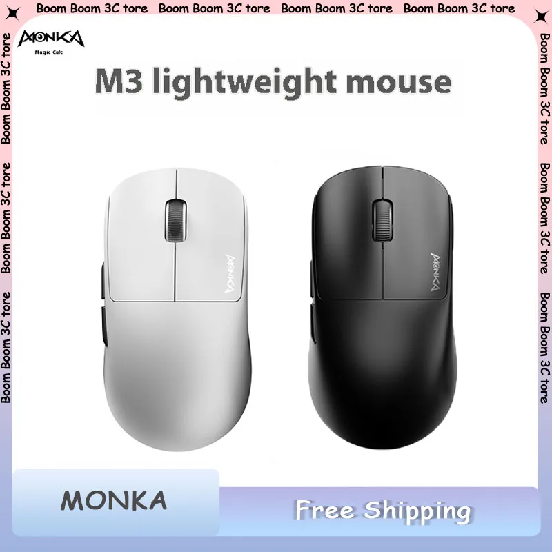 Игровая мышь Monka M3 Paw3395 Трехрежимная проводная/беспроводная/Bluetooth Индивидуальная эргономичная легкая долговечная киберспортивная мышь
Игровая мышь Monka M3 Paw3395 Трехрежимная проводная/беспроводная/Bluetooth Индивидуальная эргономичная легкая долговечная киберспортивная мышь