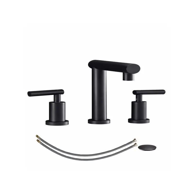 Современный матовый черный широко распространенный смеситель для ванной комнаты, смеситель для раковины с 3 отверстиями и водопадом с 2 ручками для туалетного столика
Современный матовый черный широко распространенный смеситель для ванной комнаты, смеситель для раковины с 3 отверстиями и водопадом с 2 ручками для туалетного столика