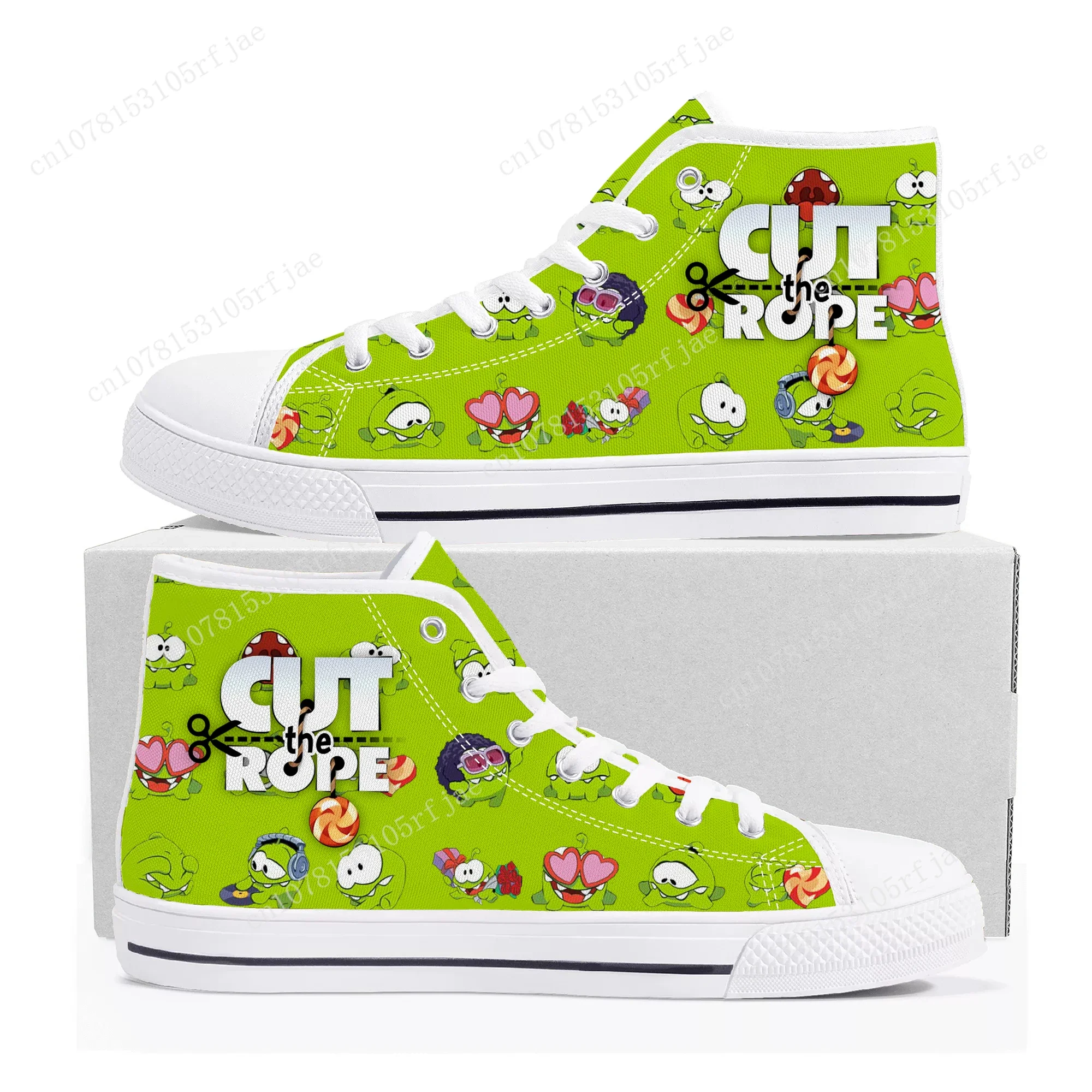 Cut The Rope High Top Sneakers Cartoon Game Mens Womens Teenager High Quality Fashion Canvas Shoes Casual Tailor Made Sneaker
Cut The Rope High Top Sneakers Cartoon Game Mens Womens Teenager High Quality Fashion Canvas Shoes Casual Tailor Made Sneaker