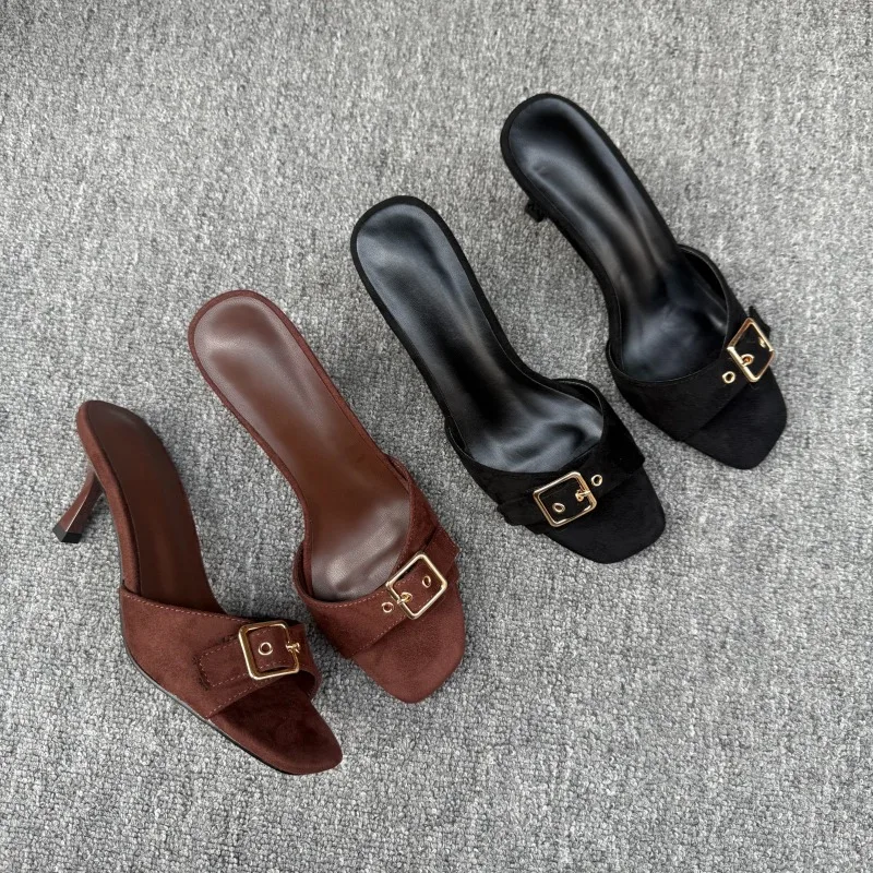 New Sexy Thin High Heels Women Slippers Fashion Buckle Strap Party Stripper Sandals Summer Open Toe Slip On Slides Shoes
New Sexy Thin High Heels Women Slippers Fashion Buckle Strap Party Stripper Sandals Summer Open Toe Slip On Slides Shoes