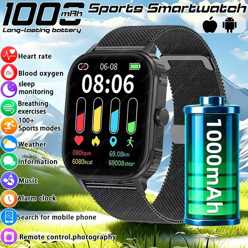 2026 new sturdy and durable outdoor sportssmartwatch OTASOS,Women's health, music control, fitness trackers, holiday/party gifts
2026 new sturdy and durable outdoor sportssmartwatch OTASOS,Women's health, music control, fitness trackers, holiday/party gifts