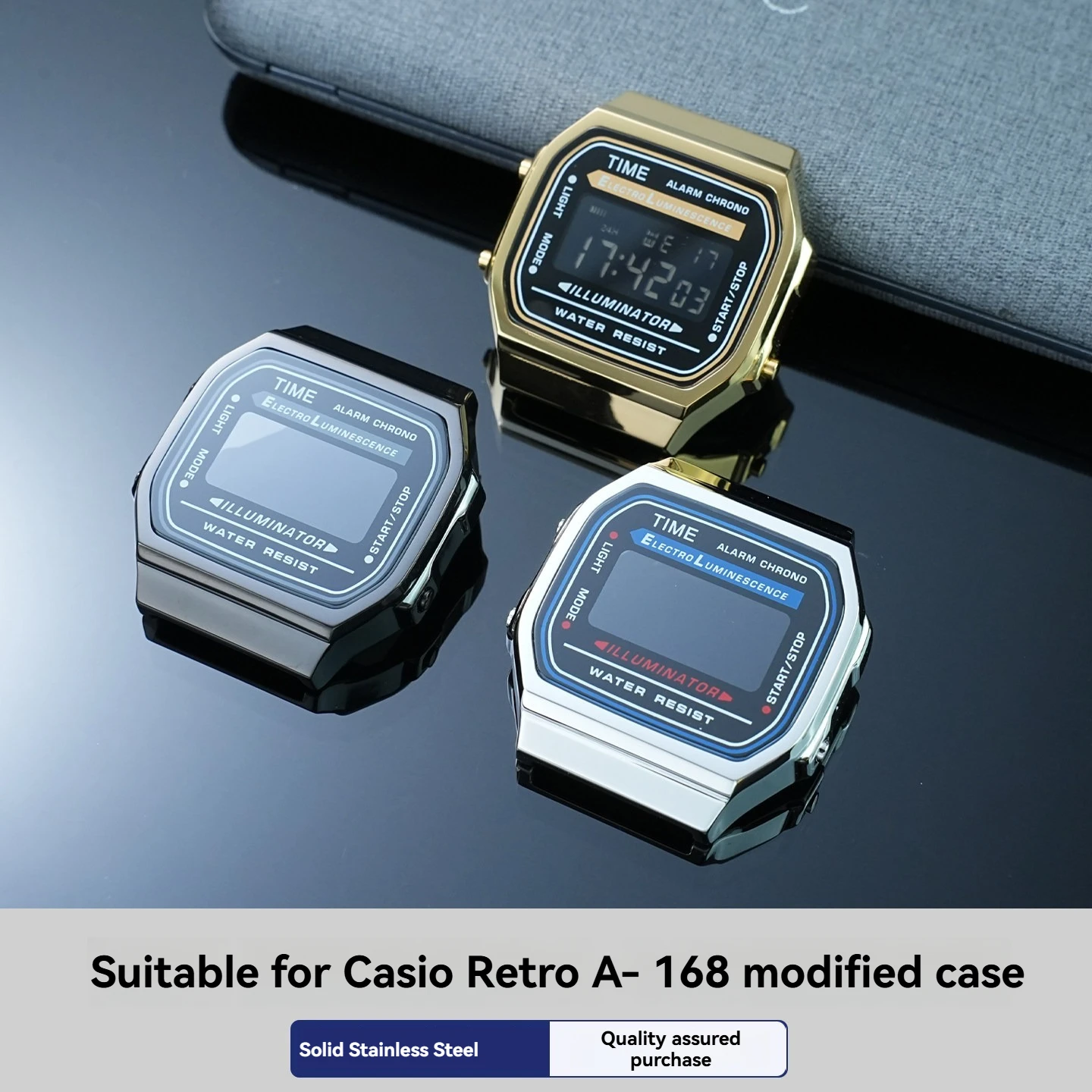 Комплект для модификации корпуса часов из нержавеющей стали для Casio Vintage A168WA A168WG-1A, аксессуары для замены и улучшения корпуса.
Комплект для модификации корпуса часов из нержавеющей стали для Casio Vintage A168WA A168WG-1A, аксессуары для замены и улучшения корпуса.