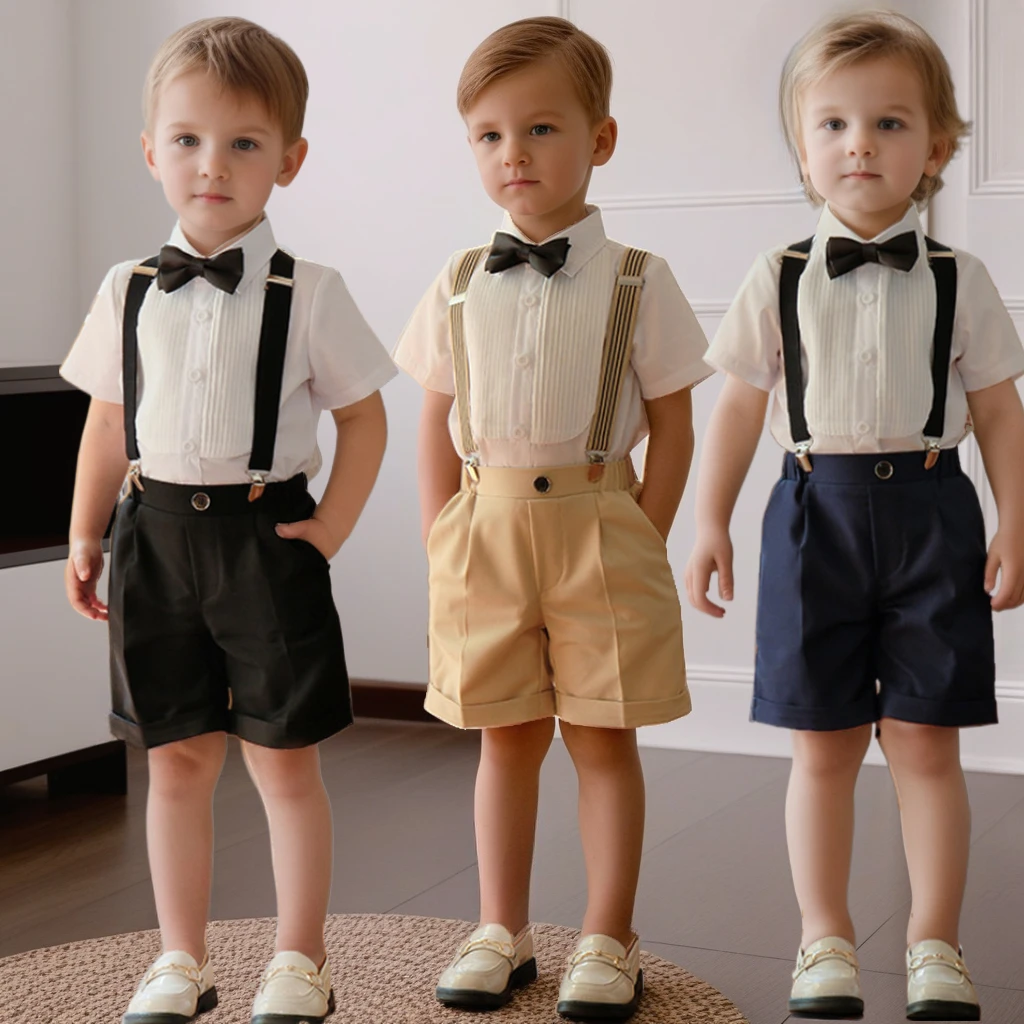 Summer Kids Overalls Set Stylish Boys Host Performance Outfits Blue Cute Baby Flower Children Birthday Wedding Photography Suit
Summer Kids Overalls Set Stylish Boys Host Performance Outfits Blue Cute Baby Flower Children Birthday Wedding Photography Suit