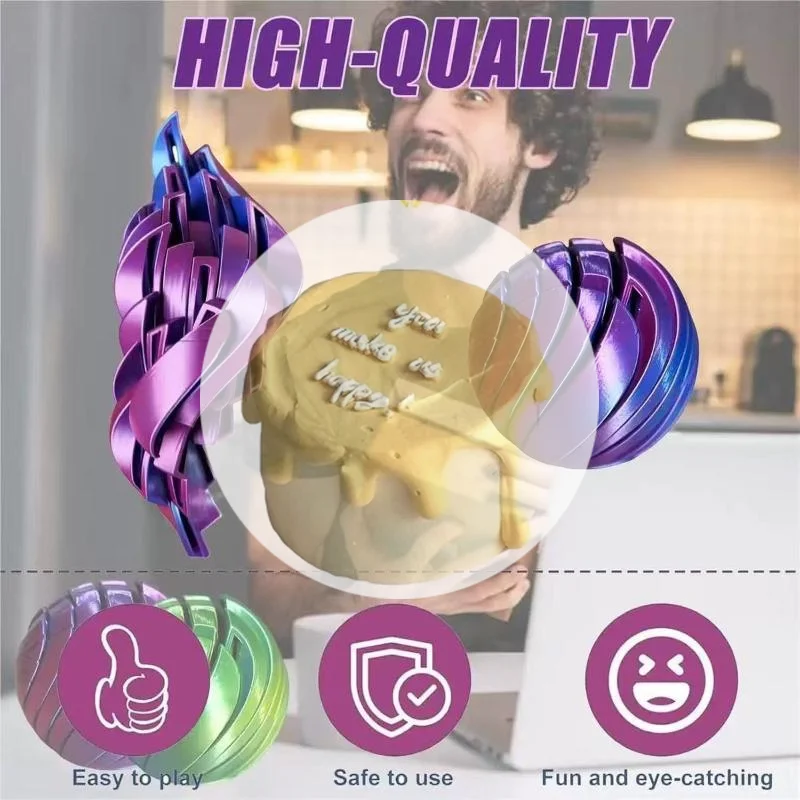 1Pc 3D Printed Twistsphere Gear Liquid Flow Ball Rotating Slime Ball Anxiety Relief Sensory Fidget Toy for Adults Kids
1Pc 3D Printed Twistsphere Gear Liquid Flow Ball Rotating Slime Ball Anxiety Relief Sensory Fidget Toy for Adults Kids