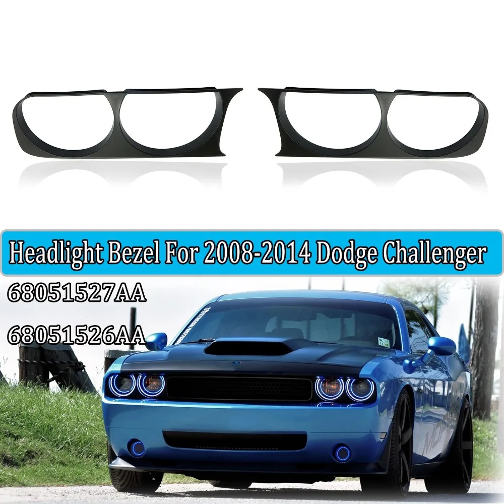 For 2008 2009 2010 2011 ~2014 Car Front Headlight Lamp Bezel Frame Trim LH RH PairDodge Challenger Black 68051527AA 68051526AA
For 2008 2009 2010 2011 ~2014 Car Front Headlight Lamp Bezel Frame Trim LH RH PairDodge Challenger Black 68051527AA 68051526AA
