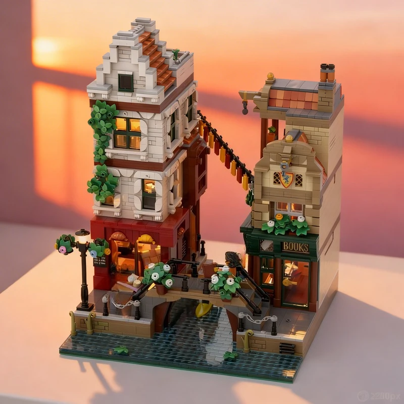 3453 детали MOC: Модульная модель домов на канале, строительные блоки для создания уличной сцены, креативный подарок для самостоятельной сборки, декор для демонстрации, премиум-класс для взрослых и детей
3453 детали MOC: Модульная модель домов на канале, строительные блоки для создания уличной сцены, креативный подарок для самостоятельной сборки, декор для демонстрации, премиум-класс для взрослых и детей