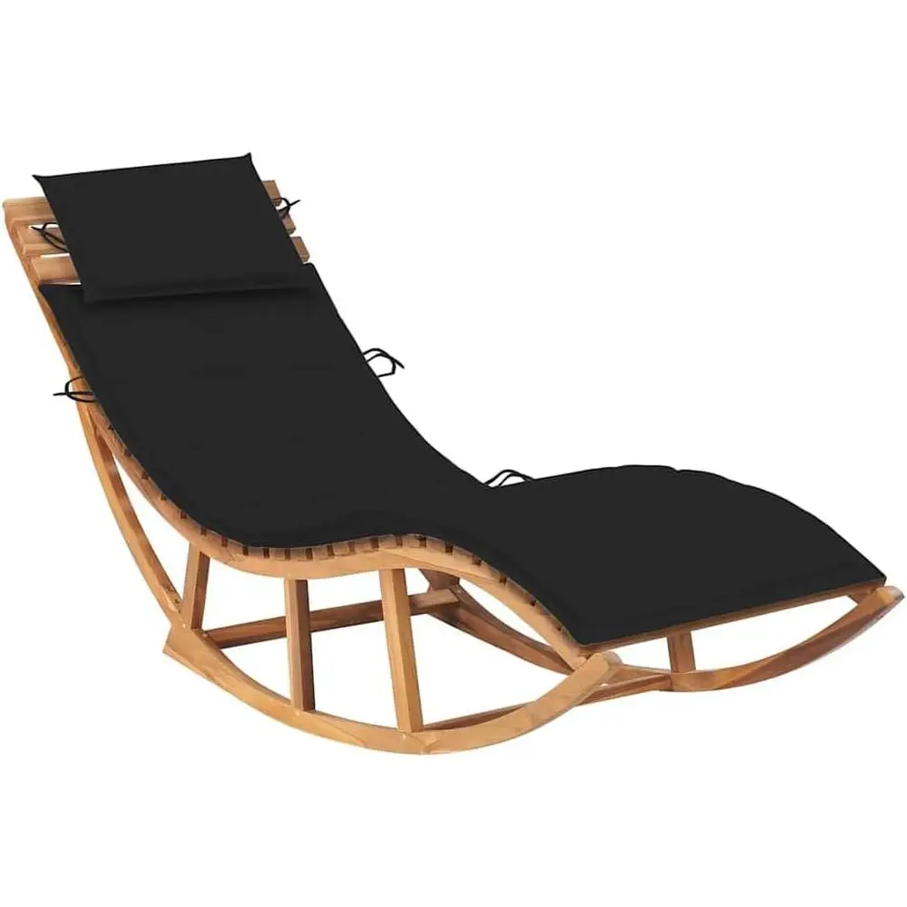 Teak Wood Outdoor Rocking Sun Lounger with Cushion | Patio Chaise for Garden, Pool, or Beach
Teak Wood Outdoor Rocking Sun Lounger with Cushion | Patio Chaise for Garden, Pool, or Beach