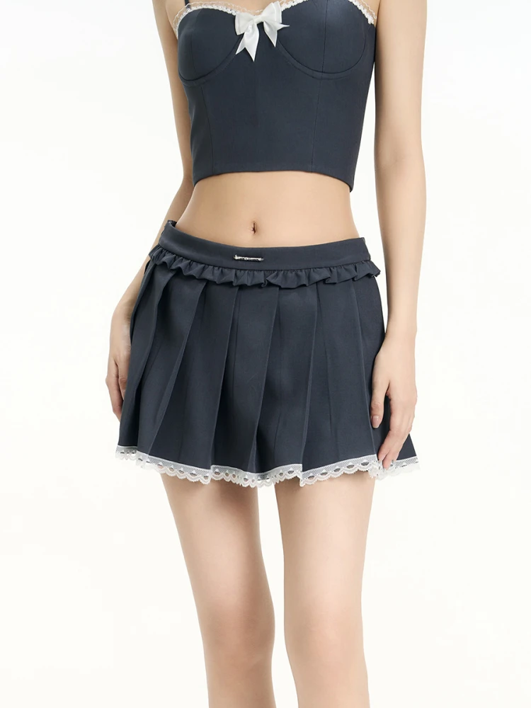 IUNAE LUMEN 2025 Summer New American College Sle Gingham Plaid f Skirt with Lace Trim And Pleats High Waist ort Skirt
IUNAE LUMEN 2025 Summer New American College Sle Gingham Plaid f Skirt with Lace Trim And Pleats High Waist ort Skirt