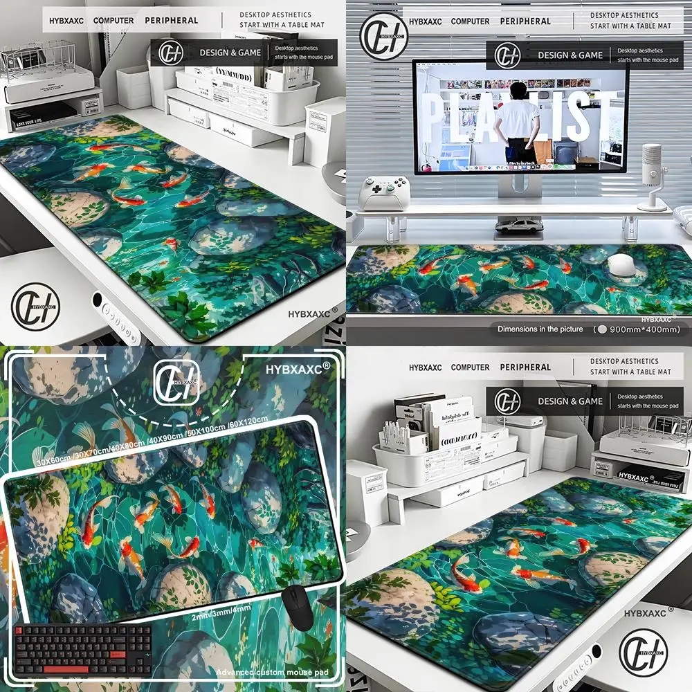 Carps in the Pond Mouse Pad Large Computer Office Game Table Mats XXL Rubber Anti-slip Gaming Keyboard Mousepads Long Desk Pads
Carps in the Pond Mouse Pad Large Computer Office Game Table Mats XXL Rubber Anti-slip Gaming Keyboard Mousepads Long Desk Pads