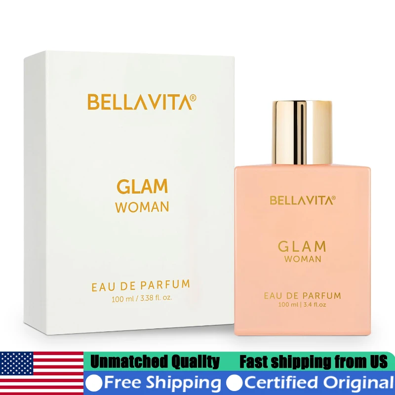 BellaVita Glam Woman Eau de Parfum 100 ML Original Arab Perfumes 3.4 Oz Lasting Floral Fruity Elegant Pheromones Cologne Perfume
BellaVita Glam Woman Eau de Parfum 100 ML Original Arab Perfumes 3.4 Oz Lasting Floral Fruity Elegant Pheromones Cologne Perfume