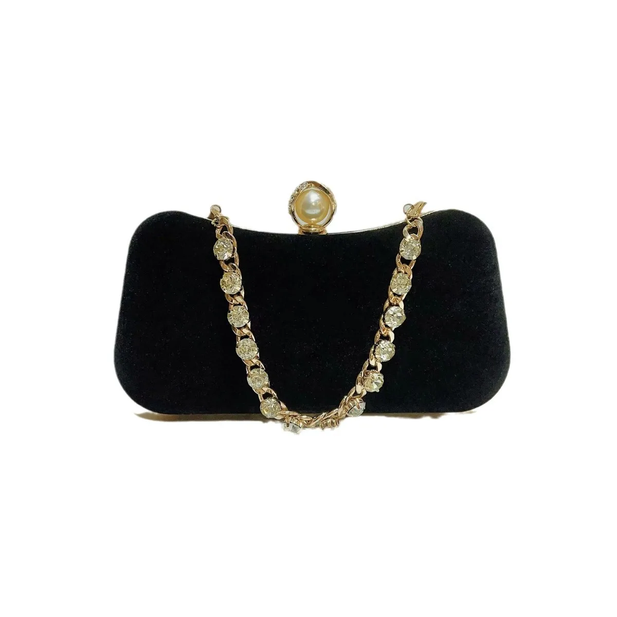 Small Fragrant Wind Chain, Single Shoulder Oblique Span Bag Velvet Diamond Clutch Fragrant Single Shoulder Banquet Crossbody Bag
Small Fragrant Wind Chain, Single Shoulder Oblique Span Bag Velvet Diamond Clutch Fragrant Single Shoulder Banquet Crossbody Bag