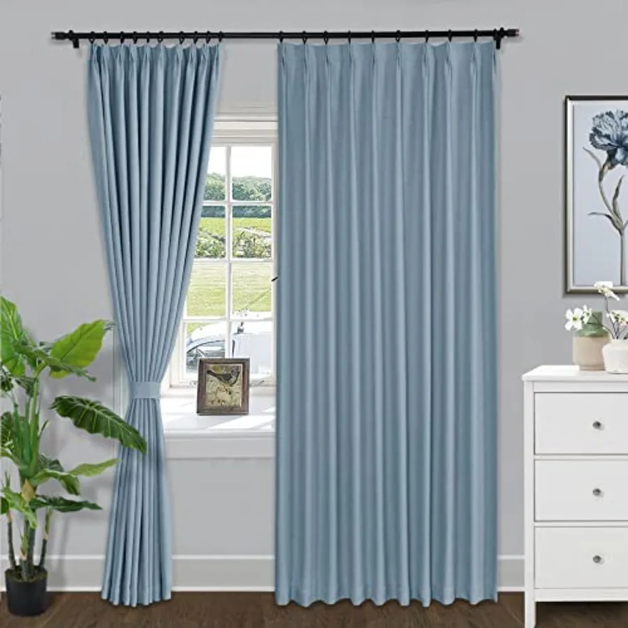 Pinch Pleat Curtain for Sliding Patio Door Blackout Drapes 84 Inches Long Natural Linen Blended Curtains for Farmhouse Meetingr
Pinch Pleat Curtain for Sliding Patio Door Blackout Drapes 84 Inches Long Natural Linen Blended Curtains for Farmhouse Meetingr
