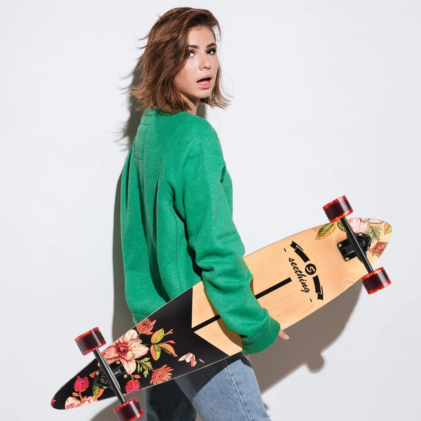 42 Inch Complete Maple Wood Longboard Cruiser Skateboard Professional Long Board for Outdoor Cruising
42 Inch Complete Maple Wood Longboard Cruiser Skateboard Professional Long Board for Outdoor Cruising