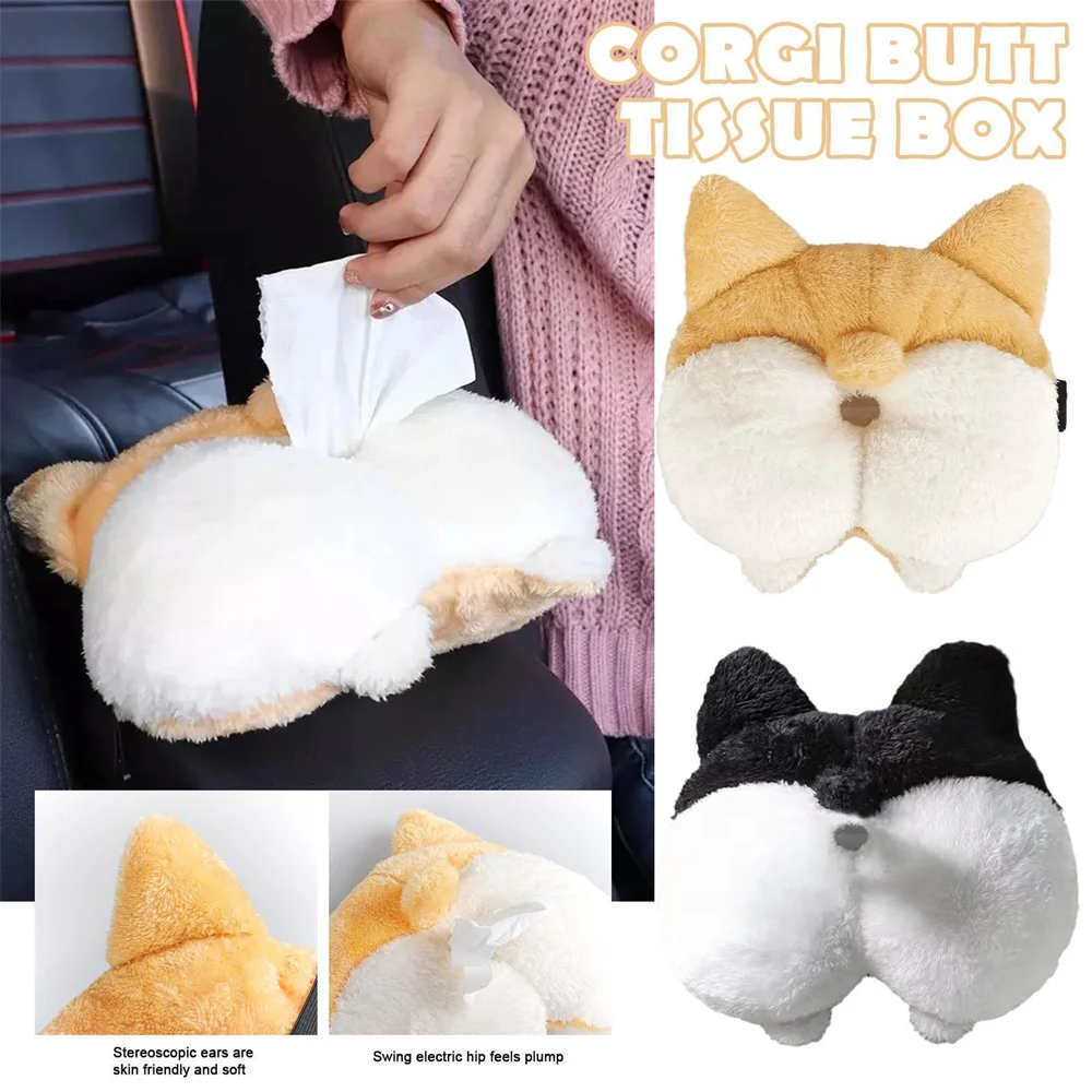 Corgi Butt Shaped Tissue Box Cover Adorable Paper Plush Fun Organizer For Car Creative Cute Home Drawer Box Decorative Ornaments
Corgi Butt Shaped Tissue Box Cover Adorable Paper Plush Fun Organizer For Car Creative Cute Home Drawer Box Decorative Ornaments
