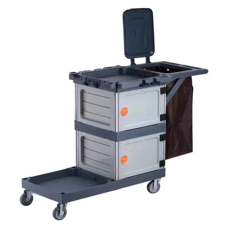 Multifunctional European-style Cleaning Trolley & Cart for Property Management and Hotel Room Service
Multifunctional European-style Cleaning Trolley & Cart for Property Management and Hotel Room Service