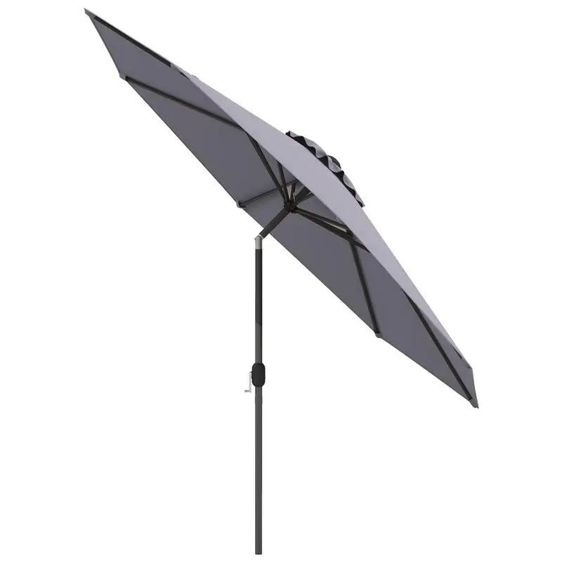 10 Feet Outdoor Patio Umbrella with Tilt Adjustment and Crank-Gray
10 Feet Outdoor Patio Umbrella with Tilt Adjustment and Crank-Gray