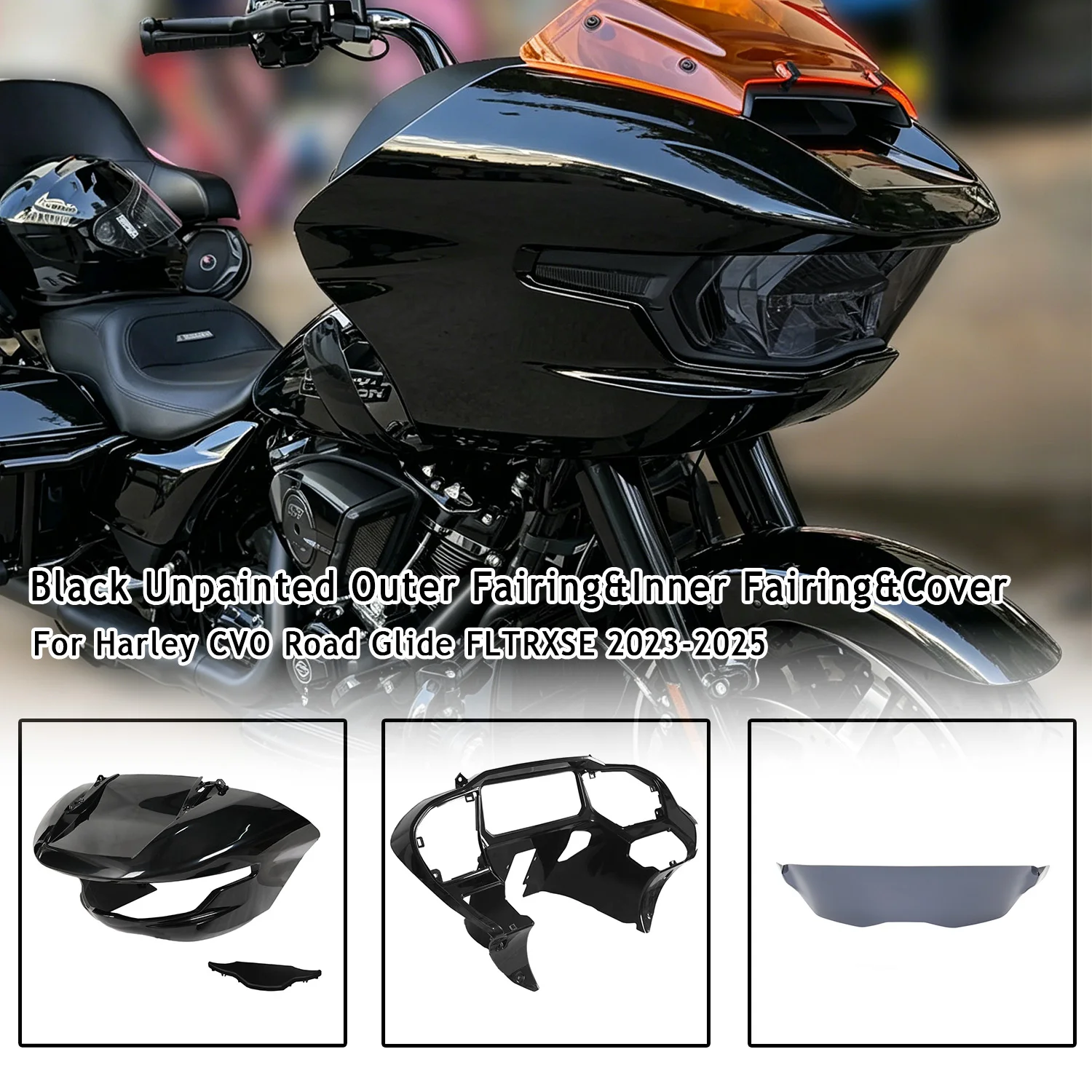 Free Shipping Motorcycle ABS Black Unpainted Outer Fairing&Inner Fairing&Cover For Touring CVO Road Glide FLTRXSE 2023-2025
Free Shipping Motorcycle ABS Black Unpainted Outer Fairing&Inner Fairing&Cover For Touring CVO Road Glide FLTRXSE 2023-2025