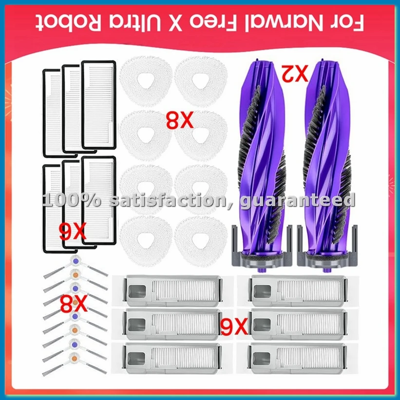 30PCS Brush Filter Dust Bag and Mop Cloth Kit for Freo X Ultra Vacuum Cleaner Accessories Replacement Parts-A69M
30PCS Brush Filter Dust Bag and Mop Cloth Kit for Freo X Ultra Vacuum Cleaner Accessories Replacement Parts-A69M