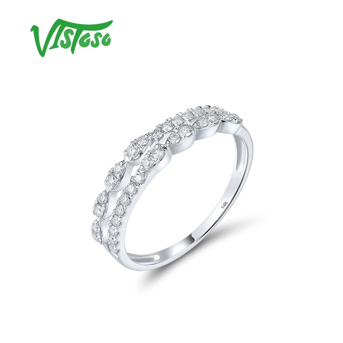 VISTOSO Ring For Woman Genuine 14K 585 White Gold Sparkling Diamonds Glamorous Wedding Anniversary Gifts Trendy Fine Jewelry
VISTOSO Ring For Woman Genuine 14K 585 White Gold Sparkling Diamonds Glamorous Wedding Anniversary Gifts Trendy Fine Jewelry