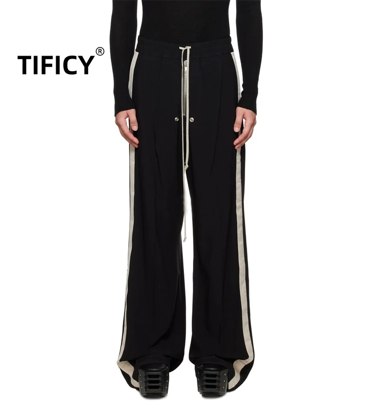 Dark Rick Men's and Women's RO Black and White Splicing Loose Casual Floor Dragging Wide Leg Pants Zipper Drawstring Pants
Dark Rick Men's and Women's RO Black and White Splicing Loose Casual Floor Dragging Wide Leg Pants Zipper Drawstring Pants