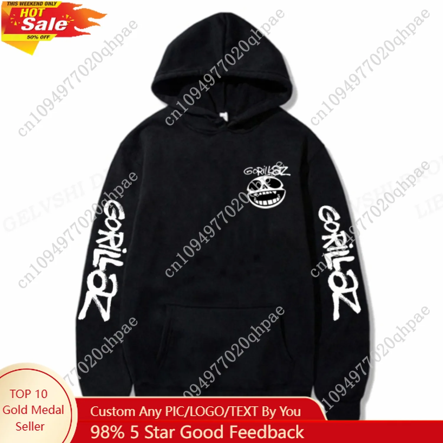 Rock Band Gorillaz Hoodie Music Album Sweatshirt Fabric Street Fashion Hoodie Casual Street Running Sweatshirt Cyberpunk Style
Rock Band Gorillaz Hoodie Music Album Sweatshirt Fabric Street Fashion Hoodie Casual Street Running Sweatshirt Cyberpunk Style