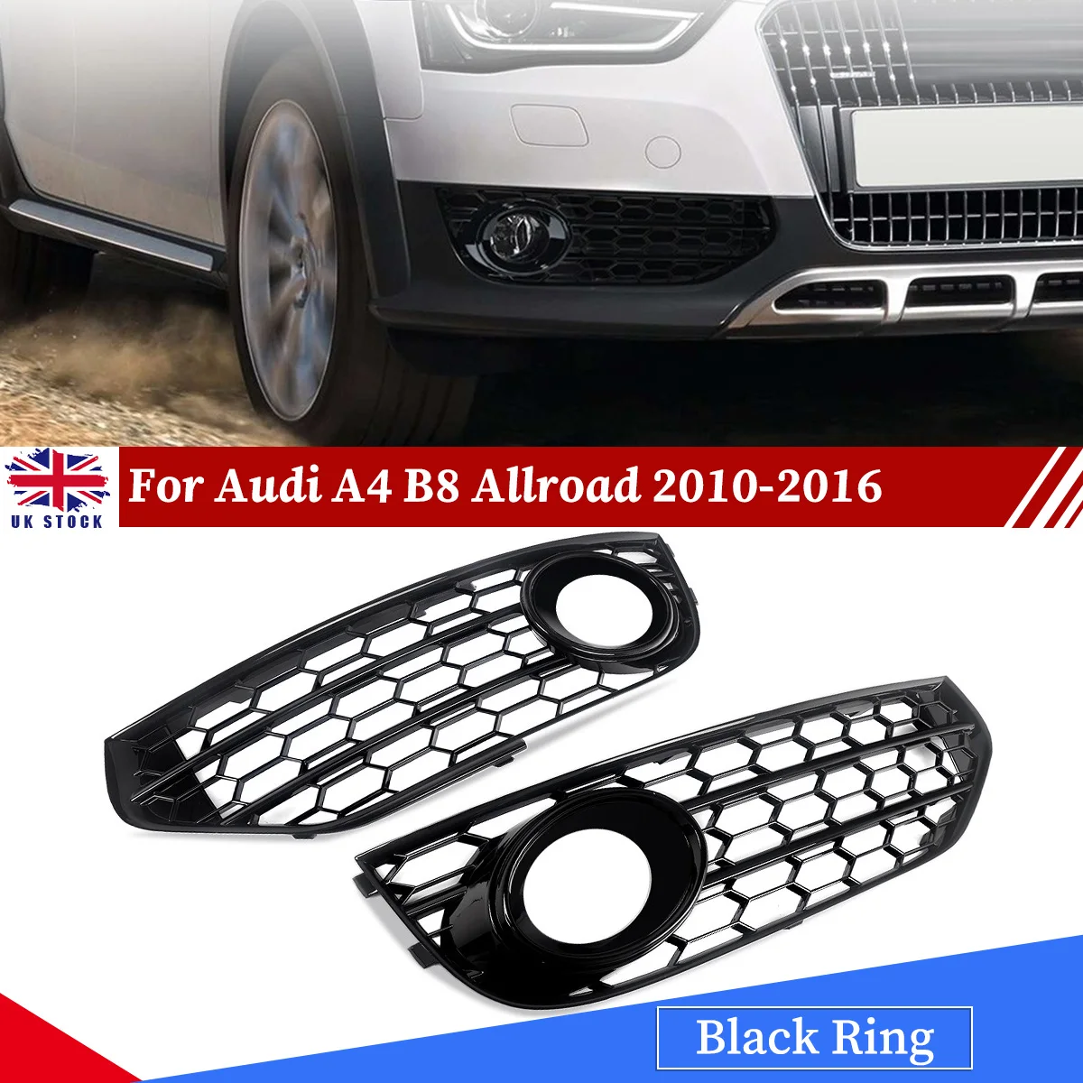 For Audi A4 B8 B8.5 Allroad Premium Plus Wagon 4-Door 2010-2015 Glossy Black Front Fog Light Grille Covers Accessories replace
For Audi A4 B8 B8.5 Allroad Premium Plus Wagon 4-Door 2010-2015 Glossy Black Front Fog Light Grille Covers Accessories replace